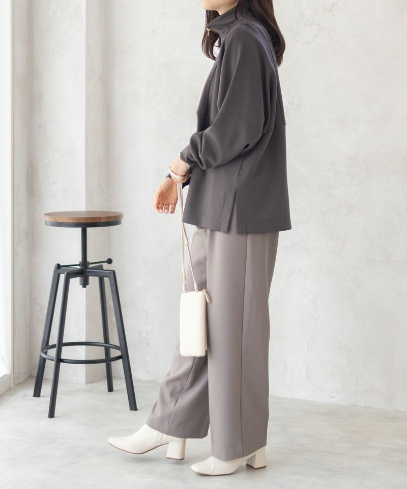 HusHusH  ポンチ素材 デザインZIPプルオーバー レディース商品画像-5