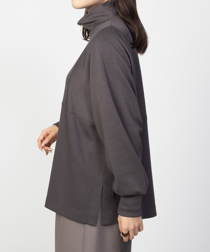 HusHusH  ポンチ素材 デザインZIPプルオーバー レディース商品画像-7