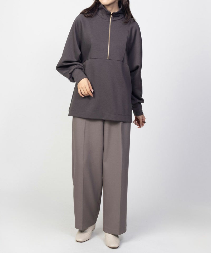 HusHusH ポンチ素材 デザインZIPプルオーバー レディース商品画像-10