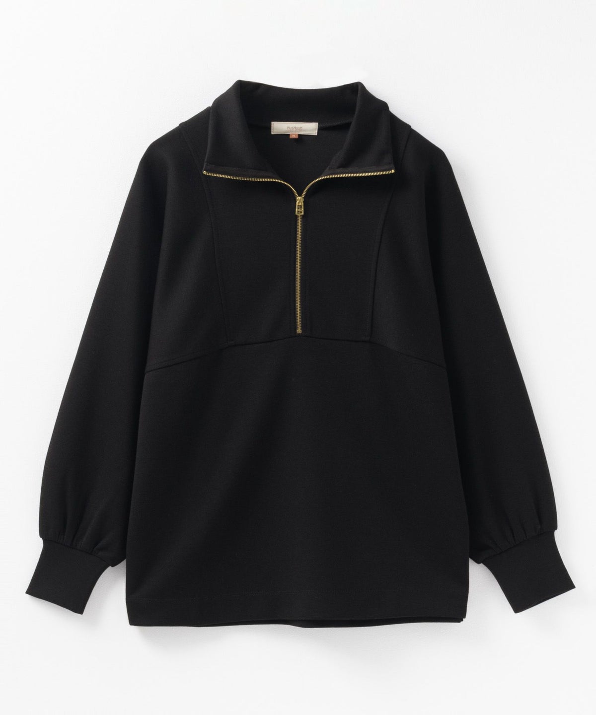 HusHusH ポンチ素材 デザインZIPプルオーバー レディース