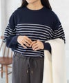 [期間限定knit]HusHusH  ラメ入りボーダープルオーバー レディース商品サムネイル-3