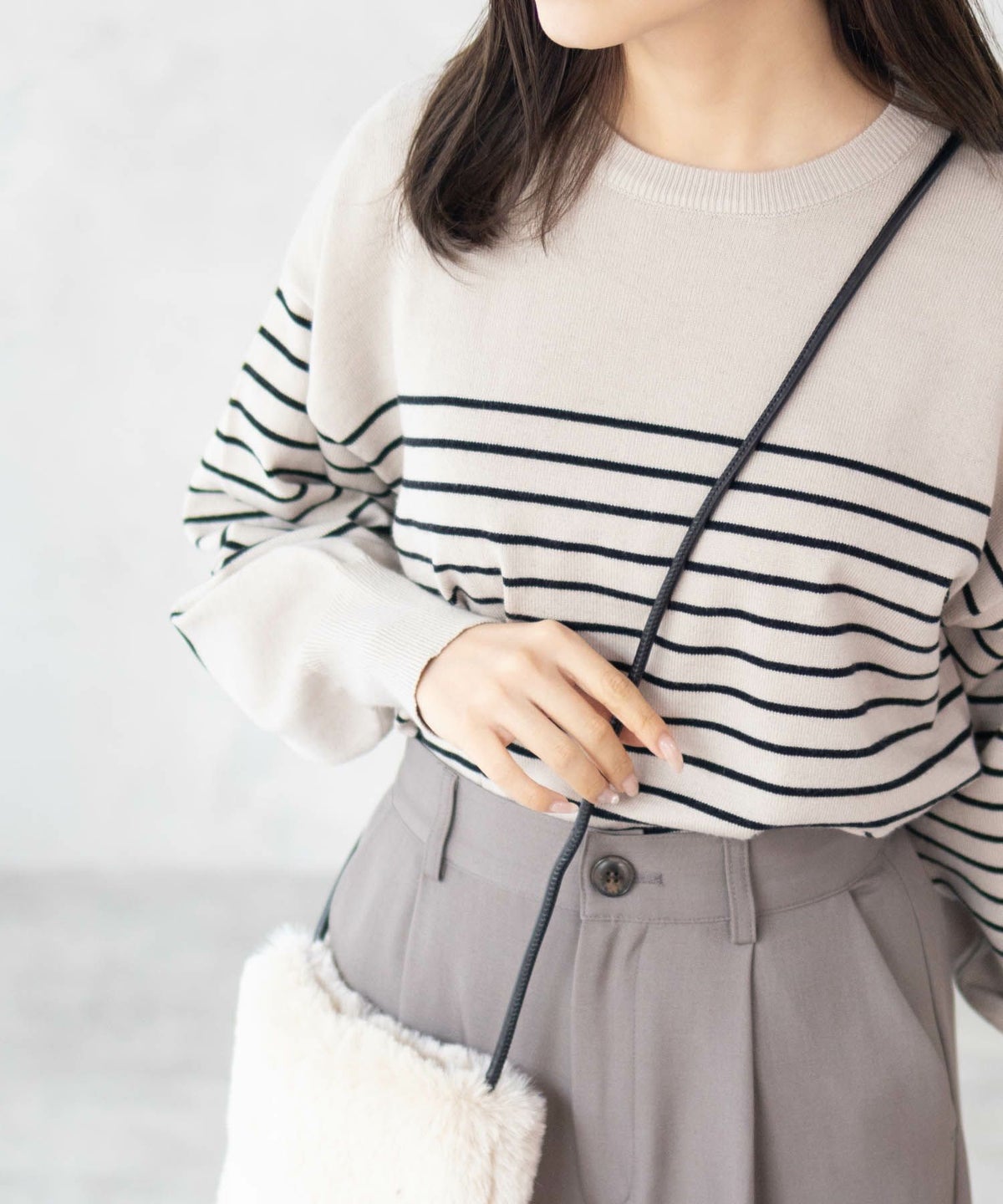 HusHusH ラメ入りボーダープルオーバー レディース