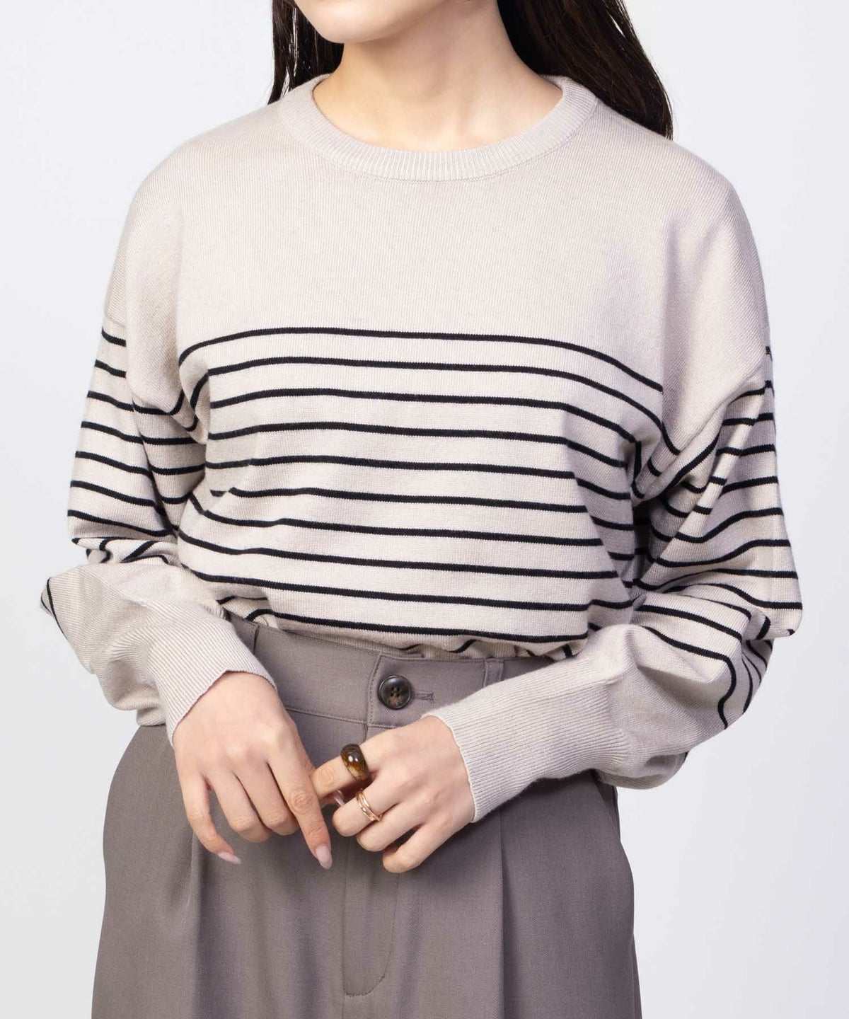 HusHusH ラメ入りボーダープルオーバー レディース