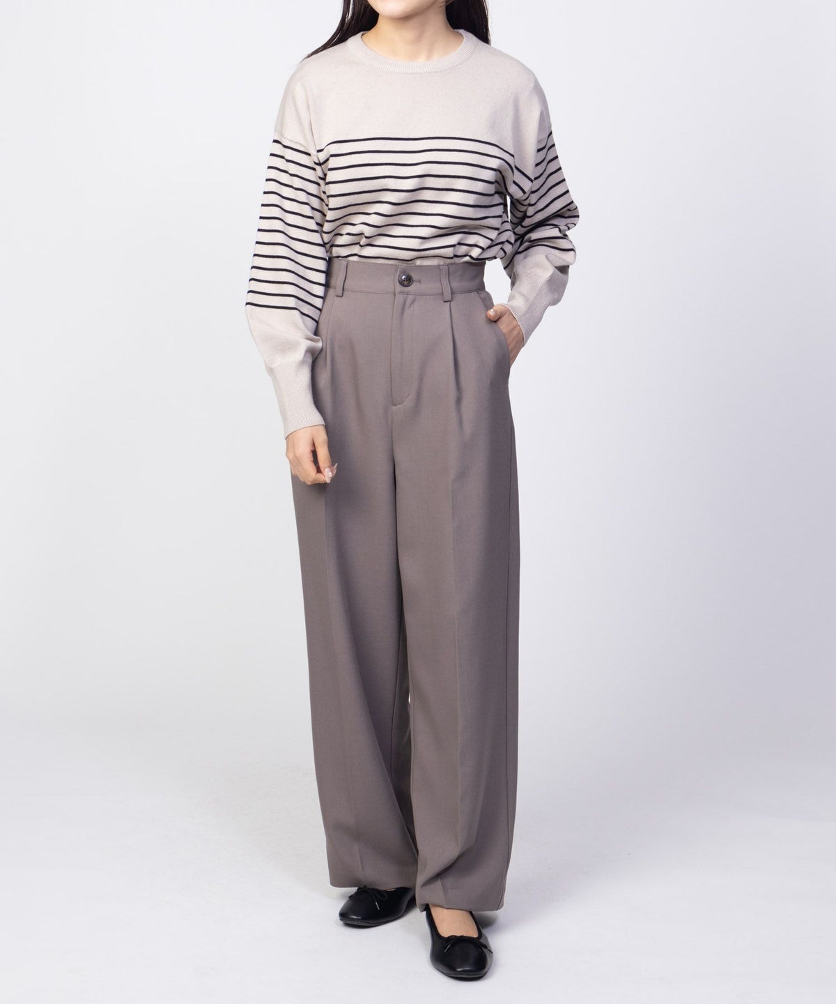 HusHusH ラメ入りボーダープルオーバー レディース