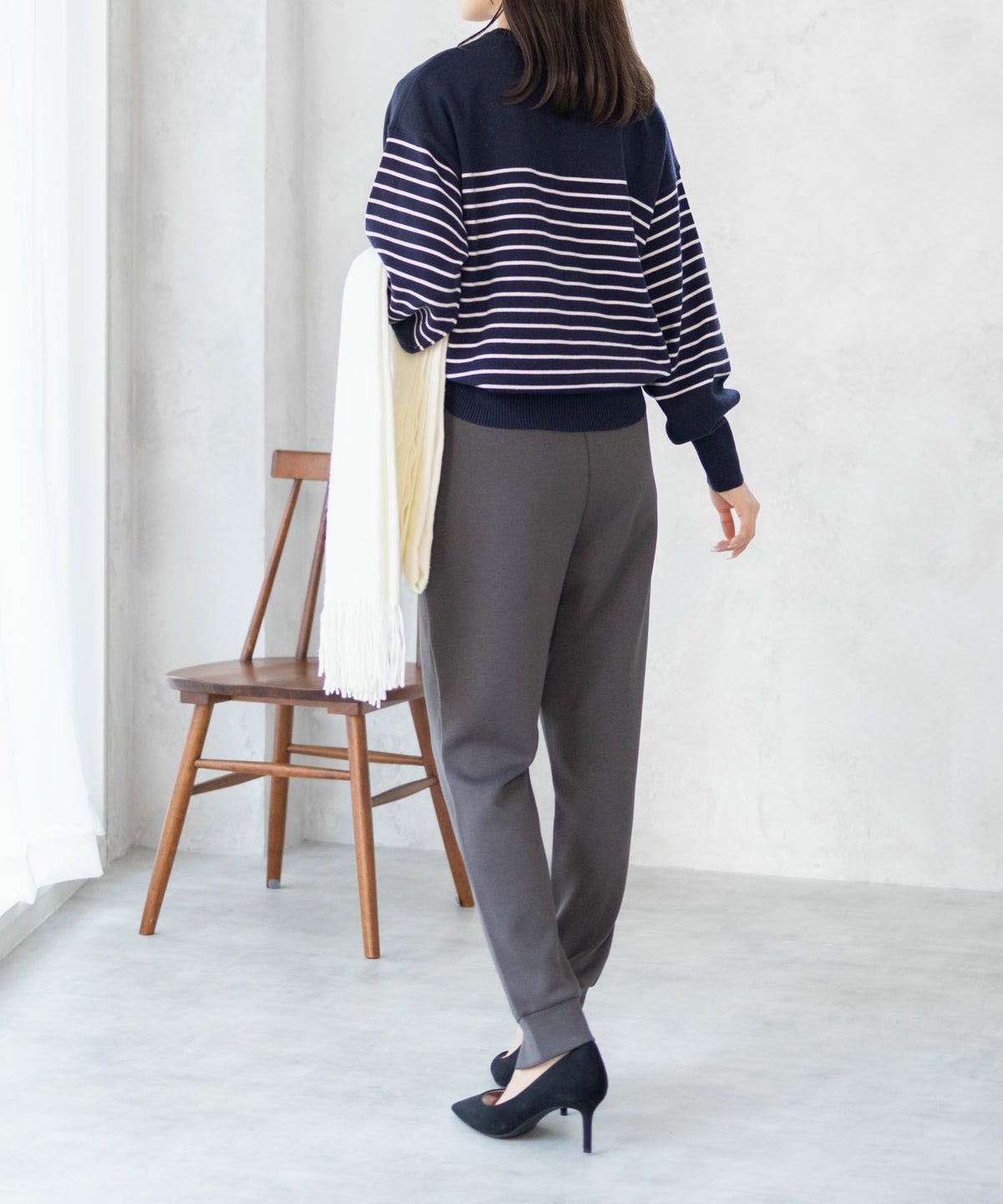 HusHusH ラメ入りボーダープルオーバー レディース