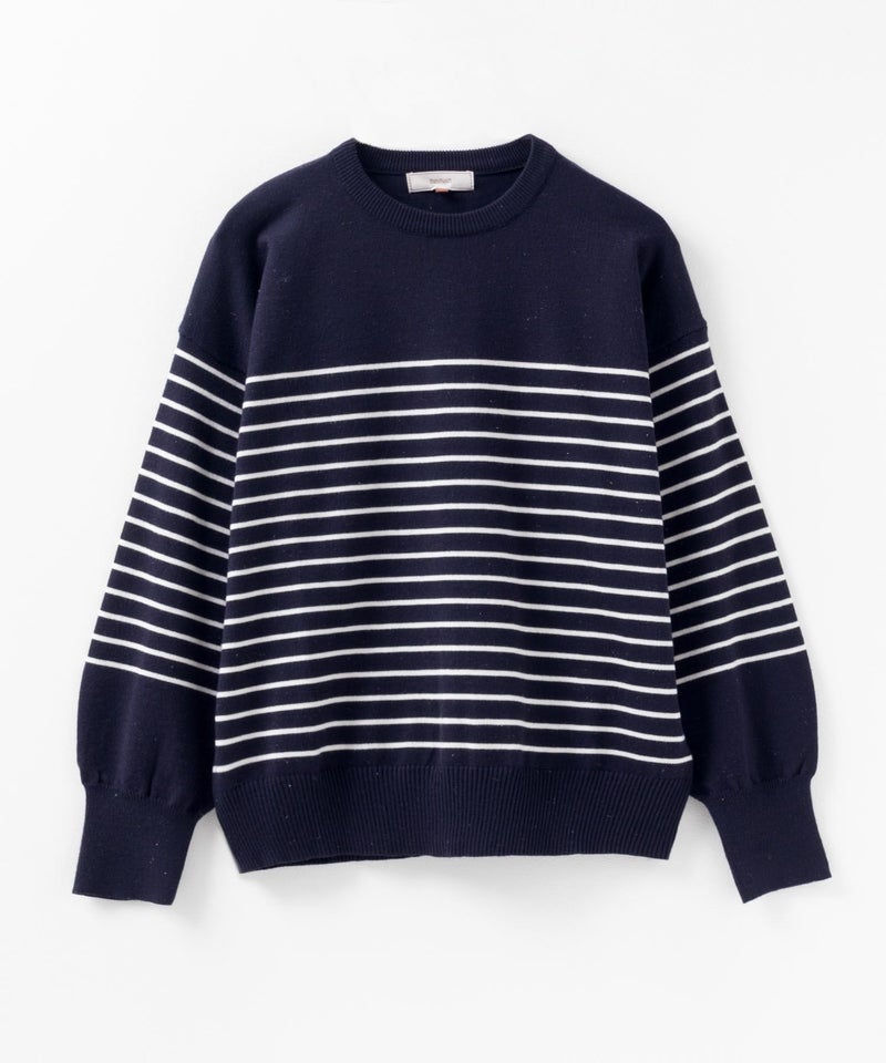 [期間限定knit]HusHusH  ラメ入りボーダープルオーバー レディース商品画像-22