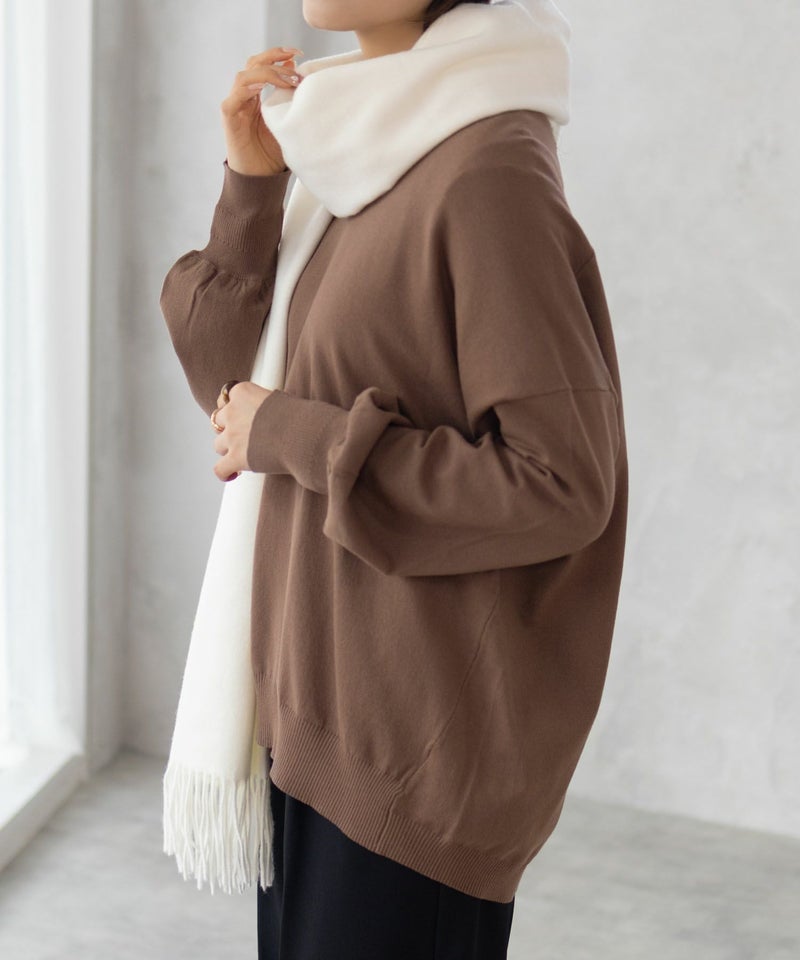 [期間限定knit]HusHusH  Vネックコクーンニット レディース商品画像-3