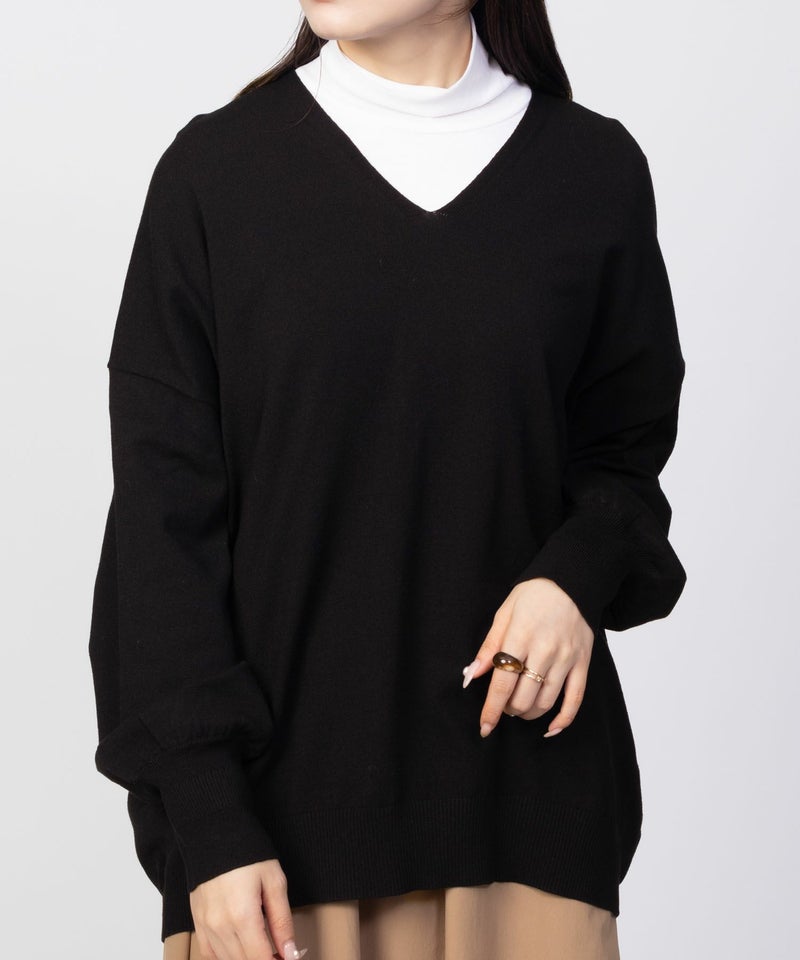 HusHusH Vネックコクーンニット レディース商品画像-6