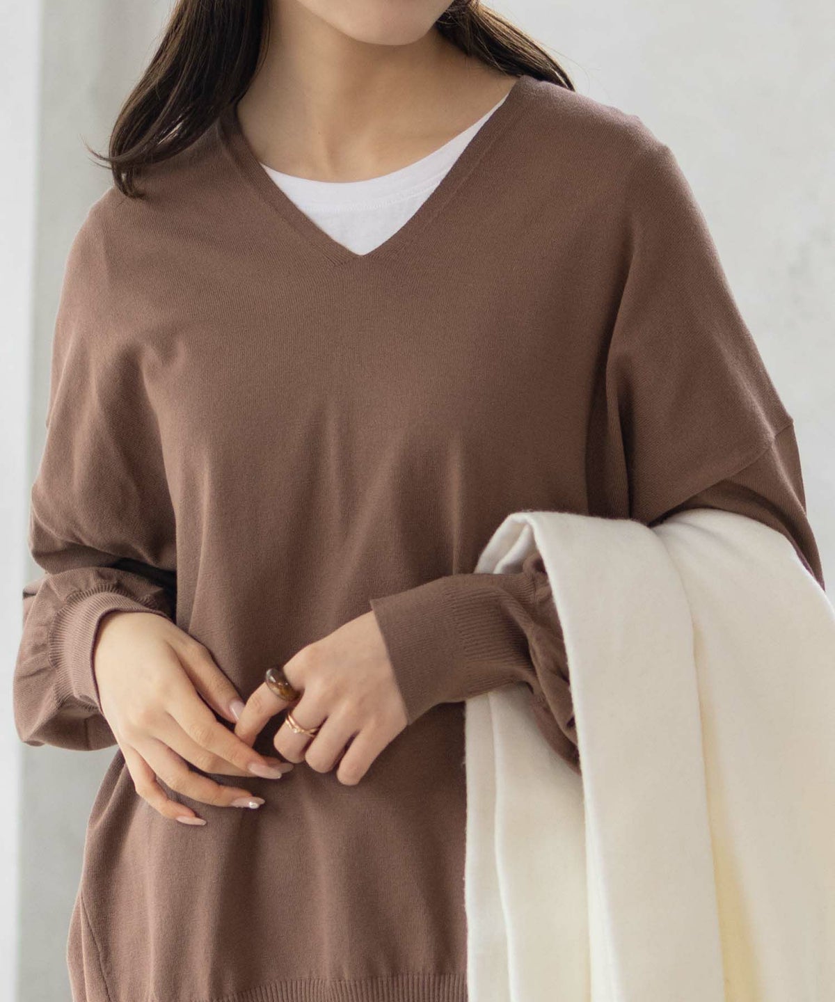 HusHusH Vネックコクーンニット レディース