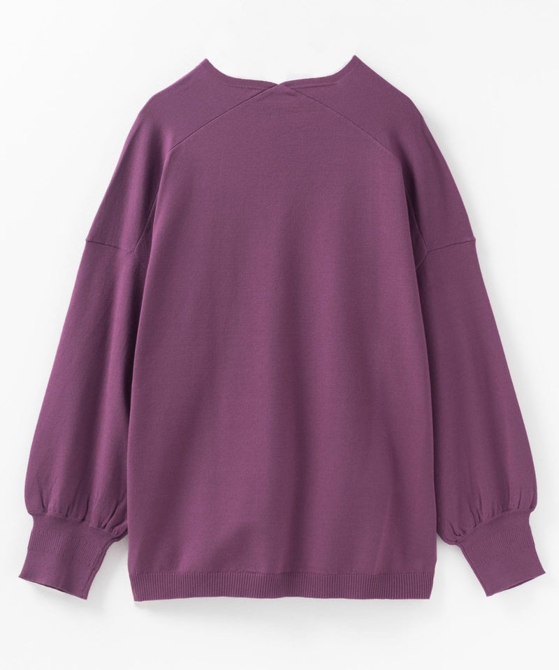 [期間限定knit]HusHusH  Vネックコクーンニット レディース商品画像-22