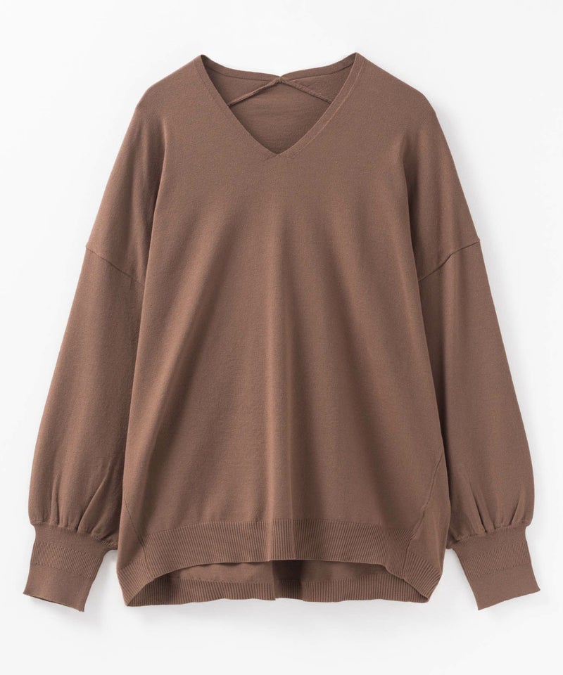 [期間限定knit]HusHusH  Vネックコクーンニット レディース商品画像-23