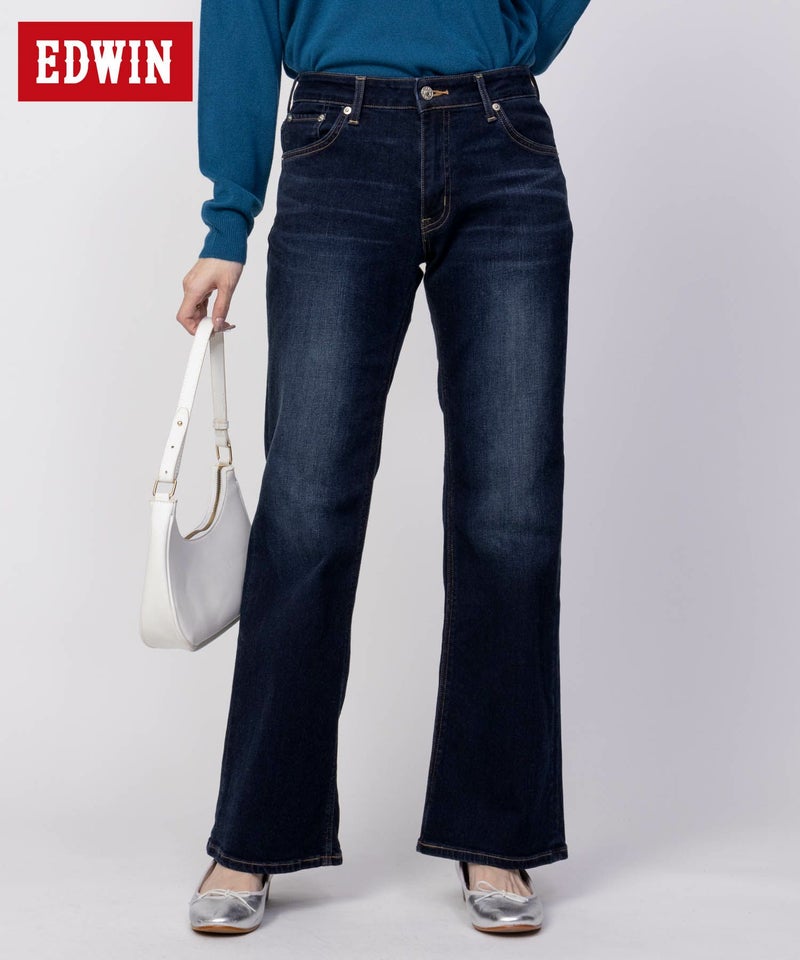 EDWIN essentials フレアストレッチデニムパンツ レディース商品画像-1