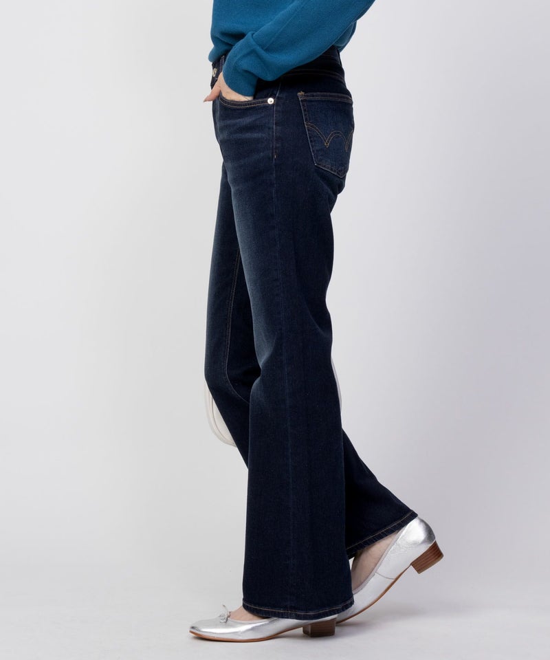 EDWIN essentials フレアストレッチデニムパンツ レディース商品画像-3