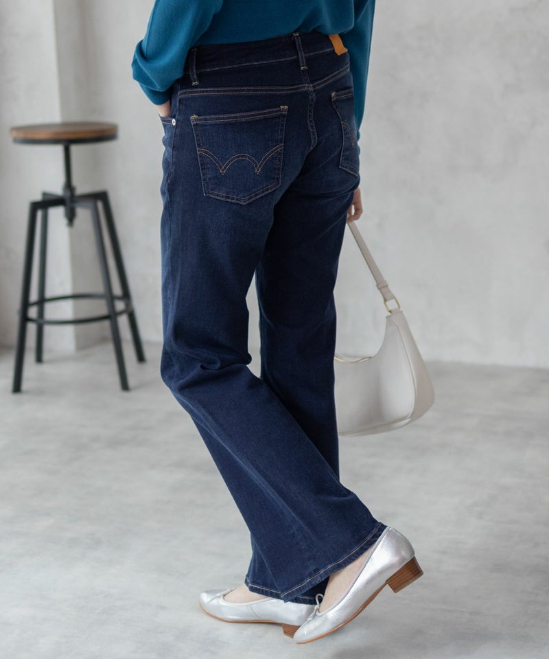 EDWIN essentials フレアストレッチデニムパンツ レディース商品画像-5