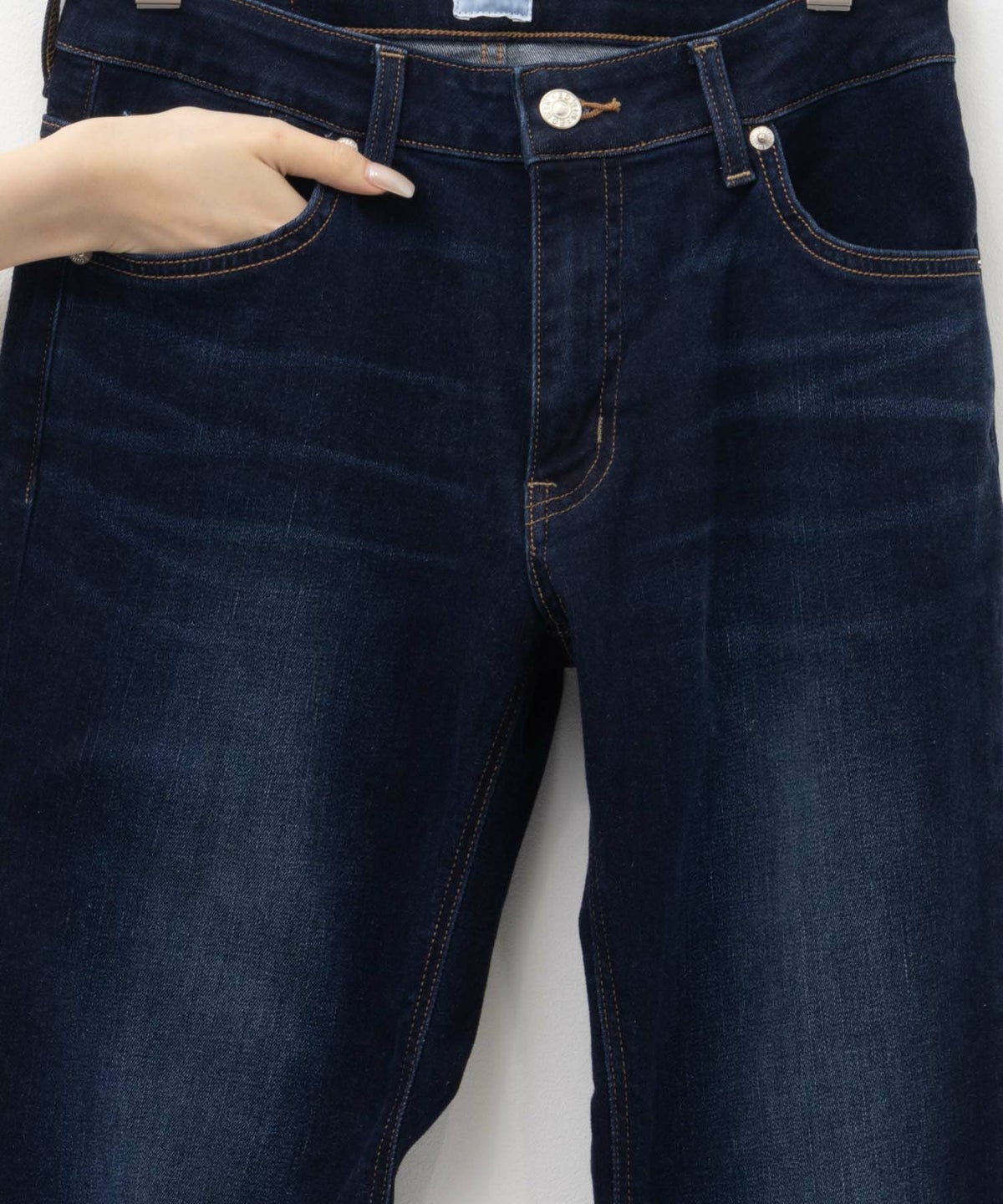 EDWIN essentials フレアストレッチデニムパンツ レディース