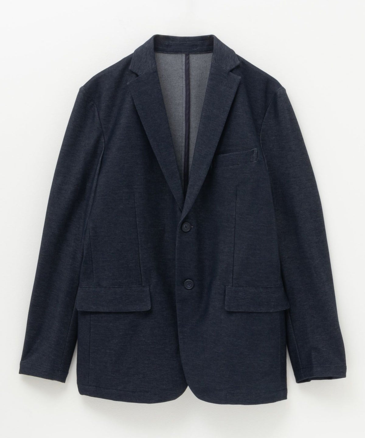 NAVY FIT ジャージデニムライクジャケット メンズ