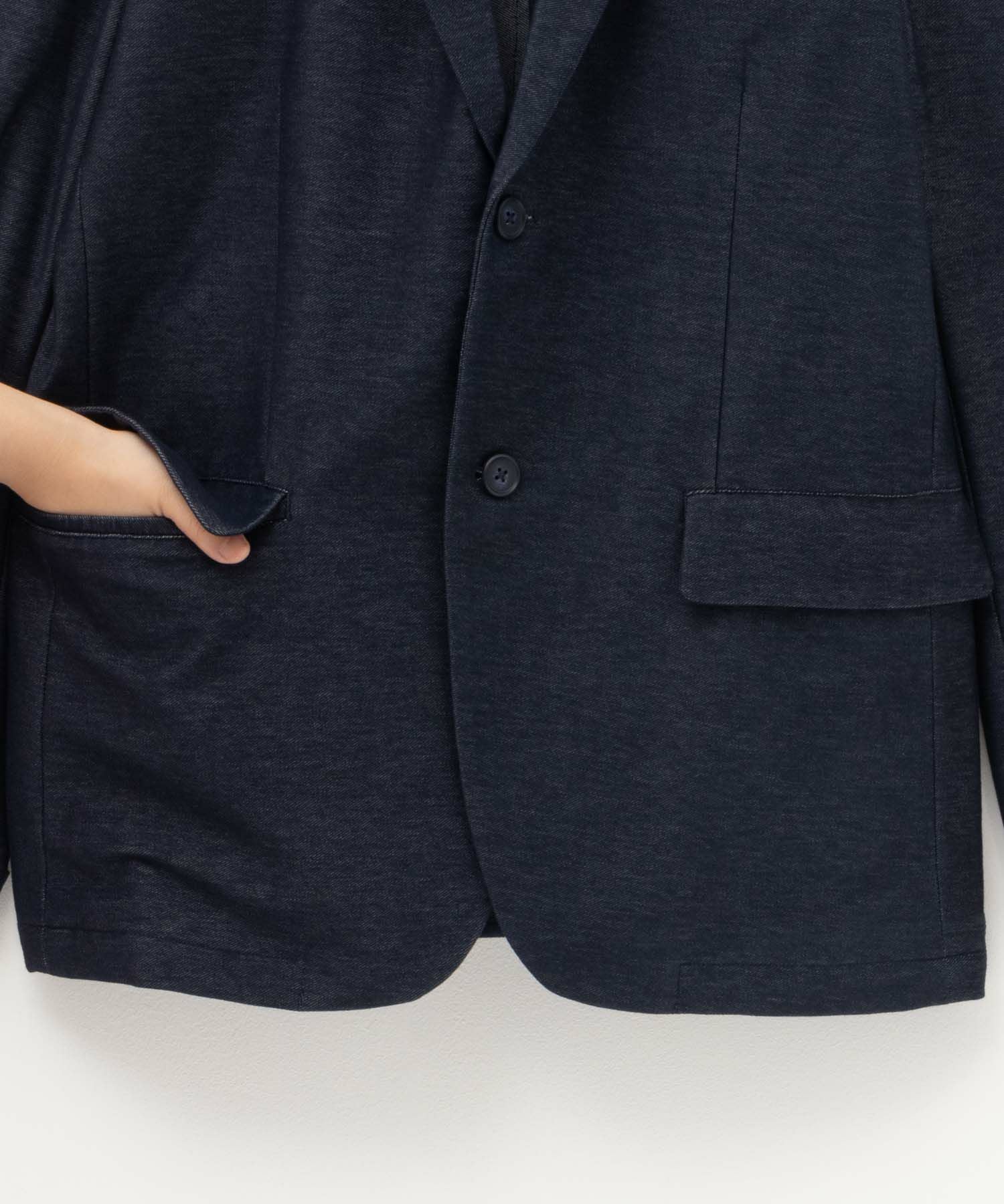 NAVY FIT ジャージデニムライクジャケット メンズ