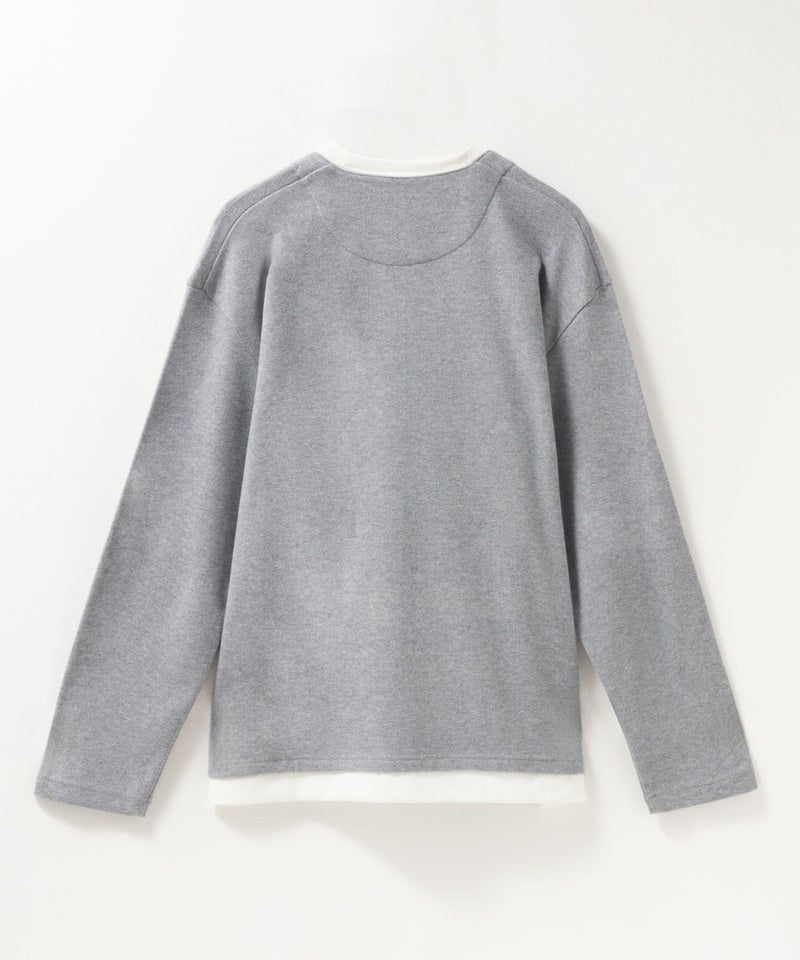 NAVY 温℃ 両面起毛キーネックフェイクTシャツ メンズ商品画像-10