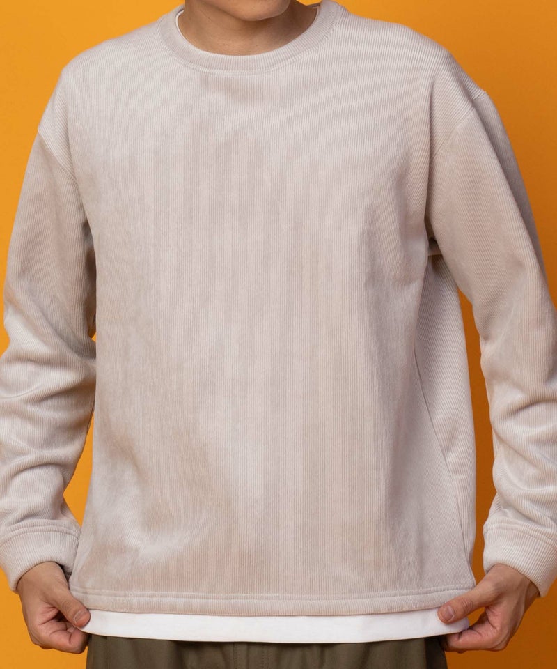 NAVY 温℃ カットコールフェイククルーネック メンズ商品画像-1