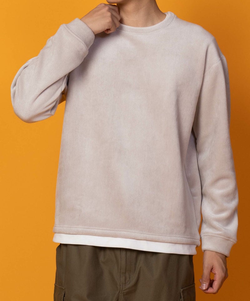 NAVY 温℃ カットコールフェイククルーネック メンズ商品画像-2