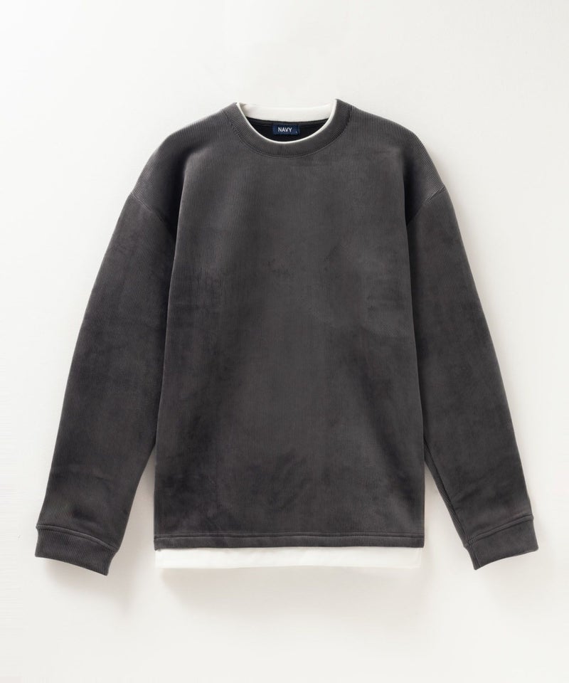 NAVY 温℃ カットコールフェイククルーネック メンズ商品画像-11