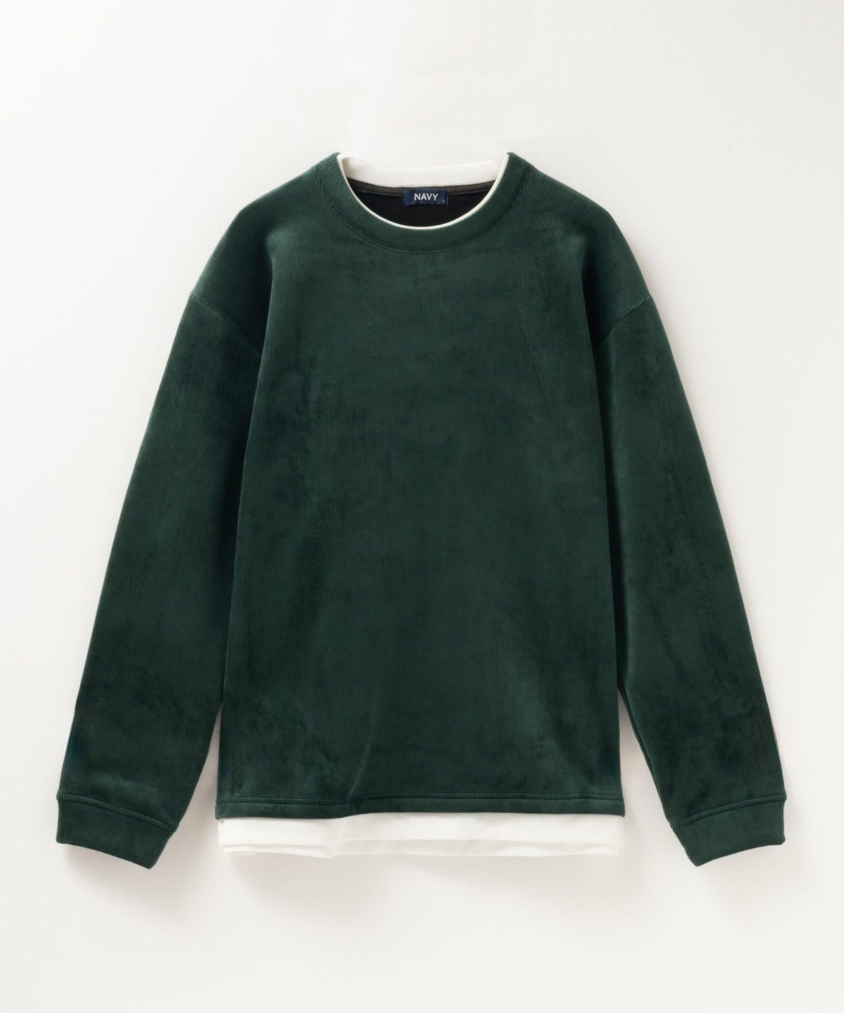 NAVY 温℃ カットコールフェイククルーネック メンズ