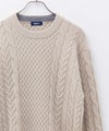 [期間限定knit]NAVY  快適ニット ケーブル編み メンズ商品サムネイル-1
