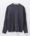 [期間限定knit]NAVY  快適ニット ケーブル編み メンズ商品サムネイル-7