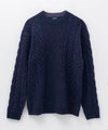 [期間限定knit]NAVY  快適ニット ケーブル編み メンズ商品サムネイル-9