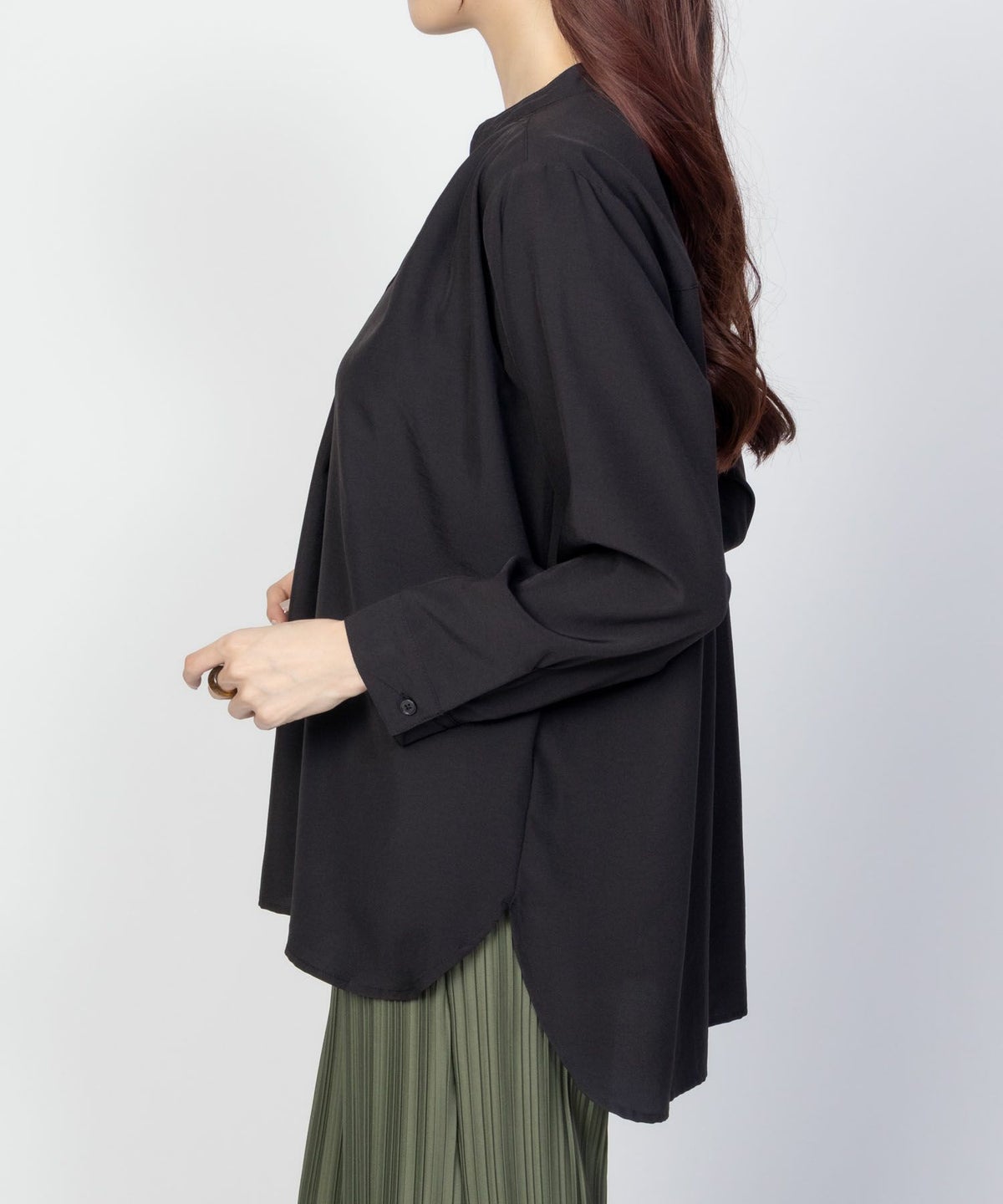 nAvy スキッパー7分袖プルオーバー レディース