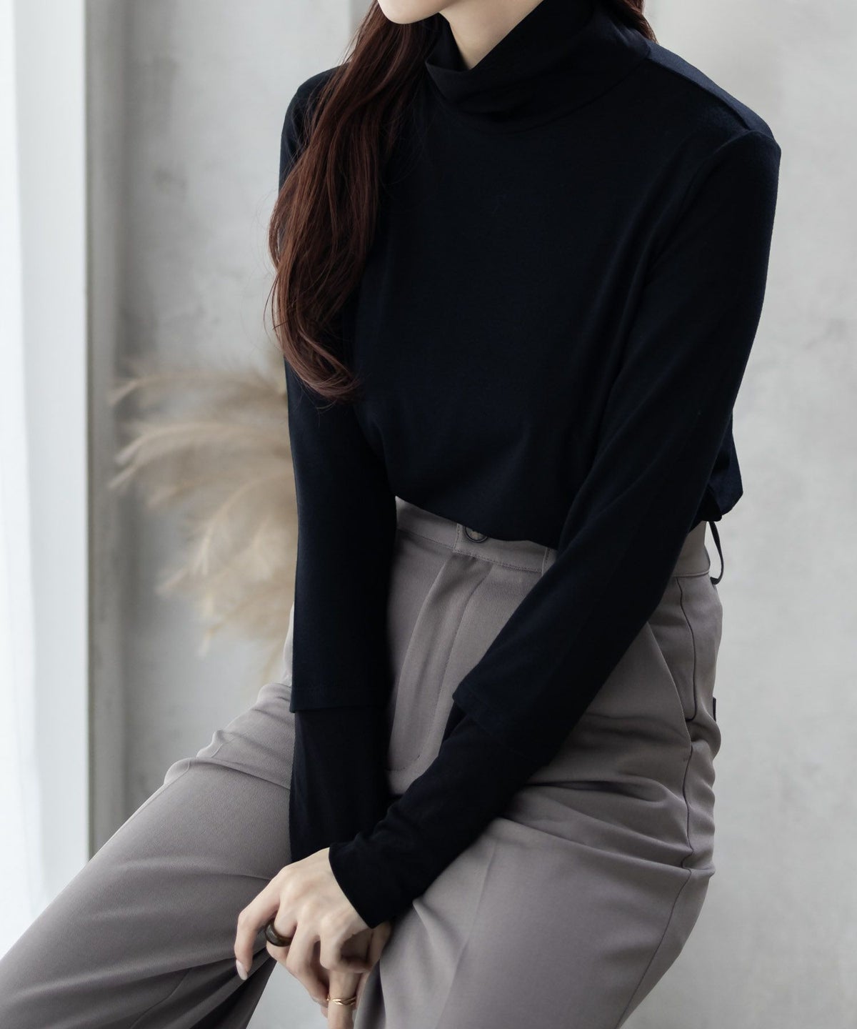 HusHusH チュール使いハイネックインナー レディース ネコポス 対応商品