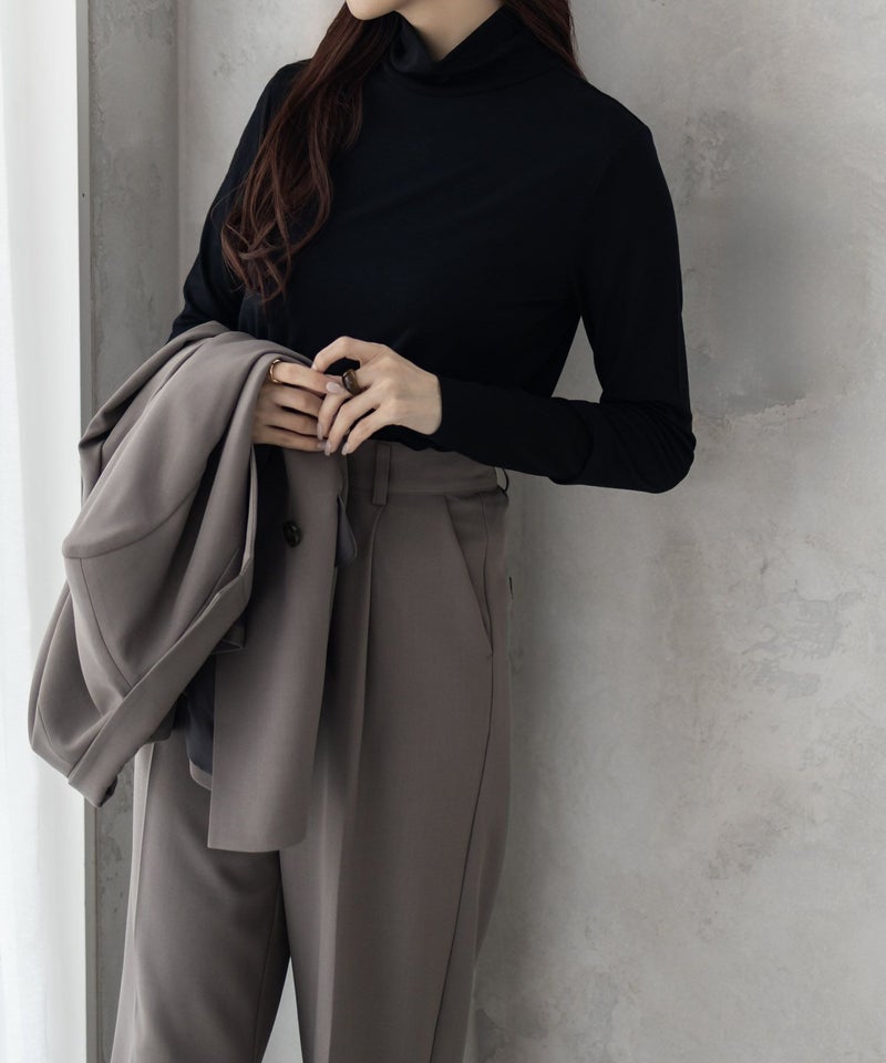 HusHusH チュール使いハイネックインナー レディース メール便 対応商品商品画像-5