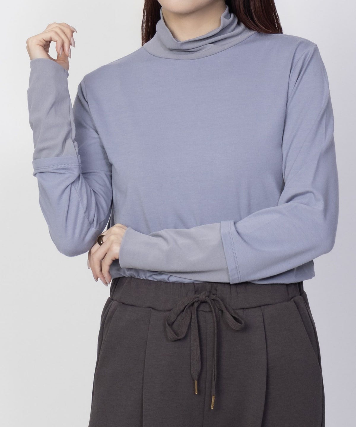 HusHusH チュール使いハイネックインナー レディース ネコポス 対応商品