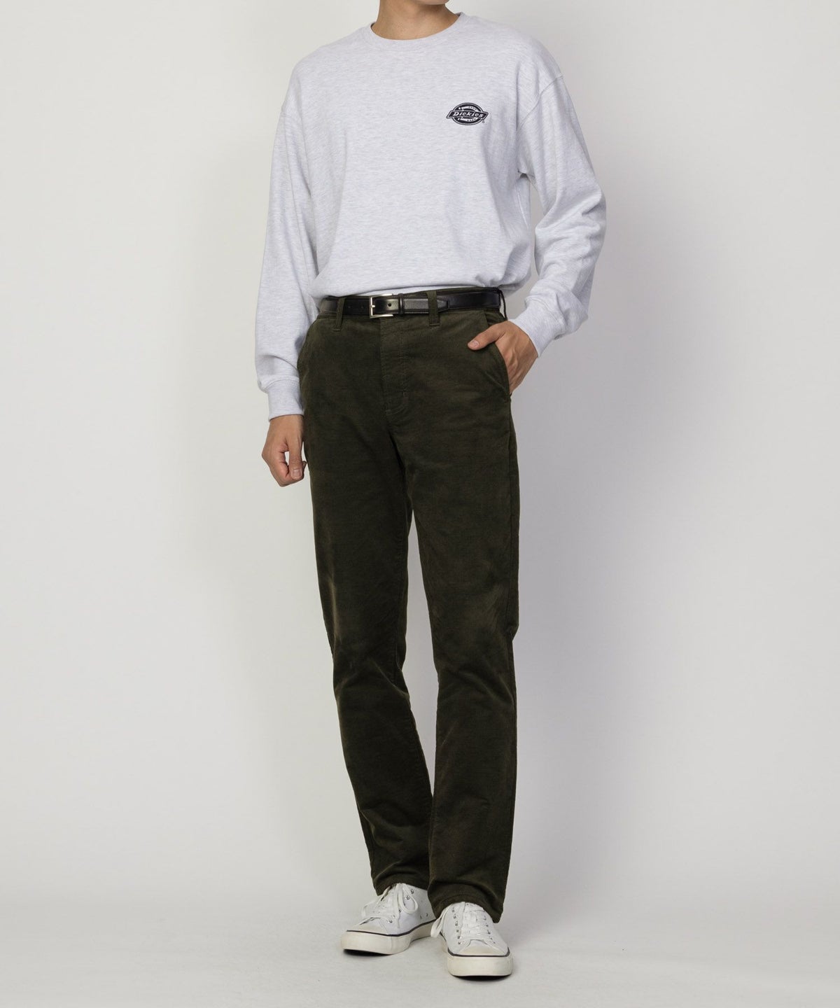 NAVY 温℃ ドビーコール裏起毛パンツ メンズ