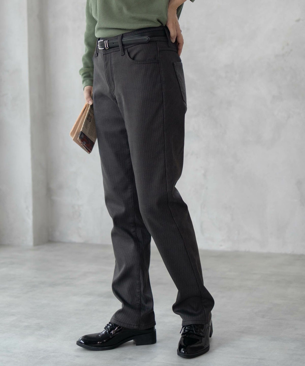 EDWIN インターナショナルベーシック BODY FIRE ゆったりストレート デニムパンツ レディース