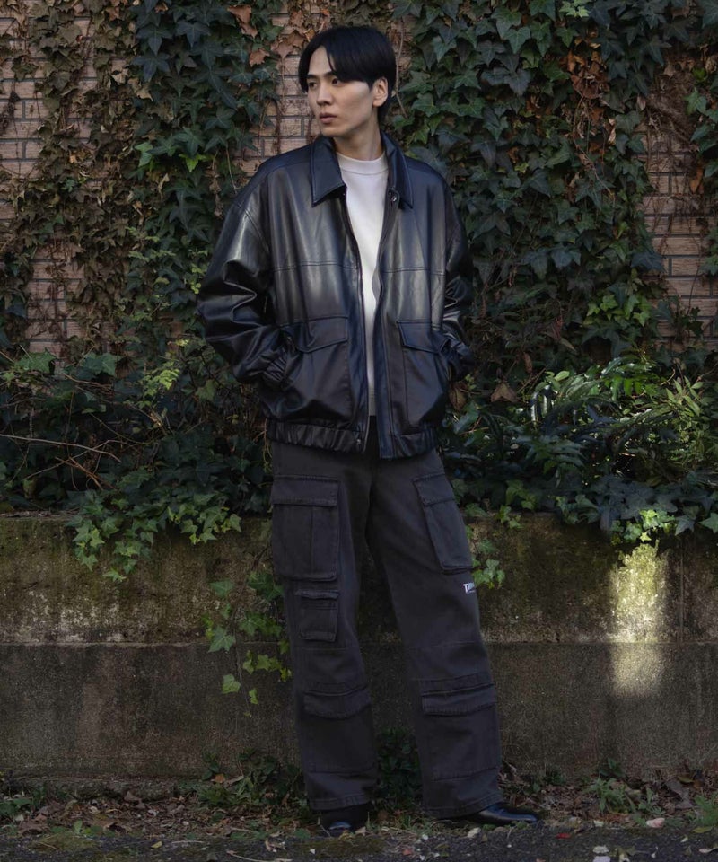 [期間限定価格]フェイクレザーA-2フライトジャケット メンズ商品画像-22