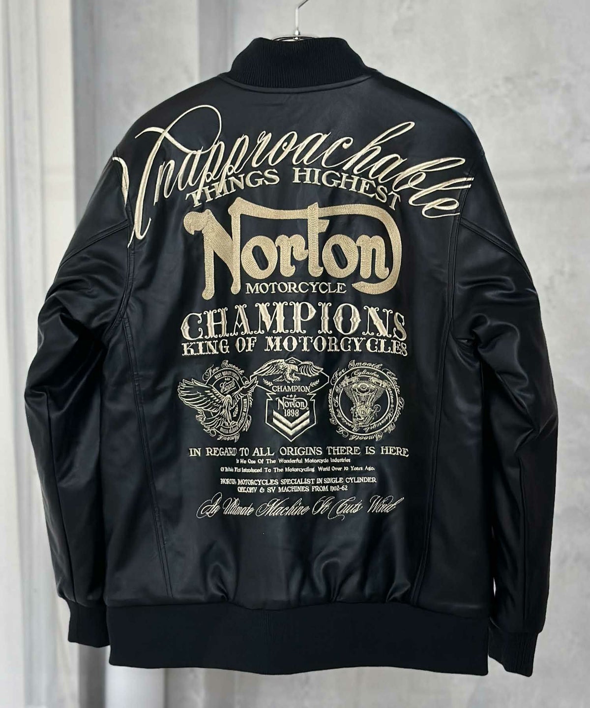 Norton MAXデザインPUジャケット メンズ