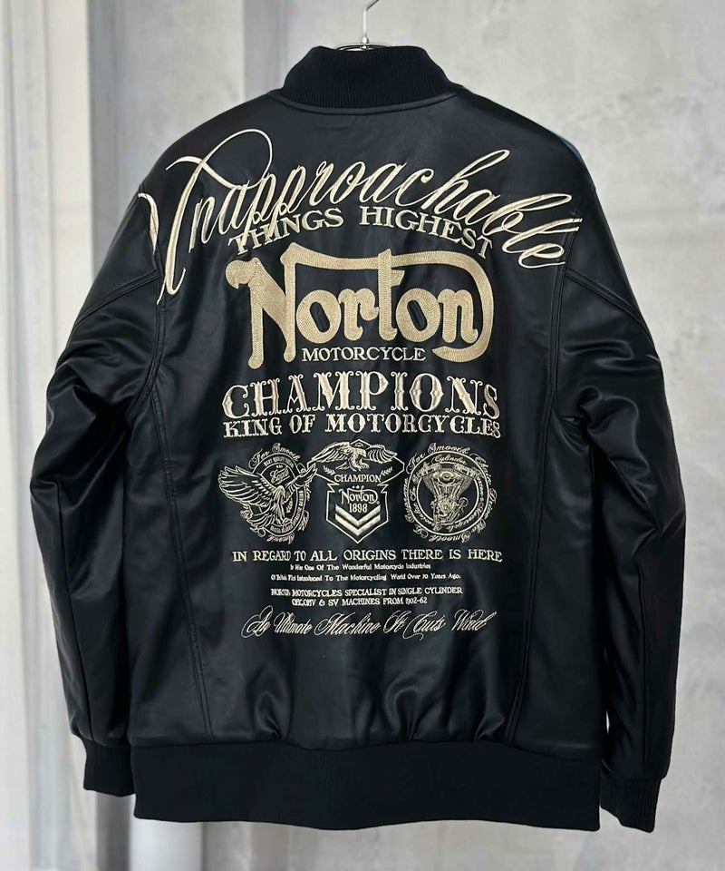 Norton MAXデザインPUジャケット メンズ商品画像-2
