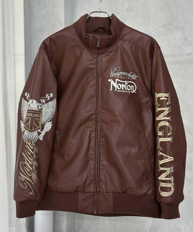 Norton MAXデザインPUジャケット メンズ商品画像-3