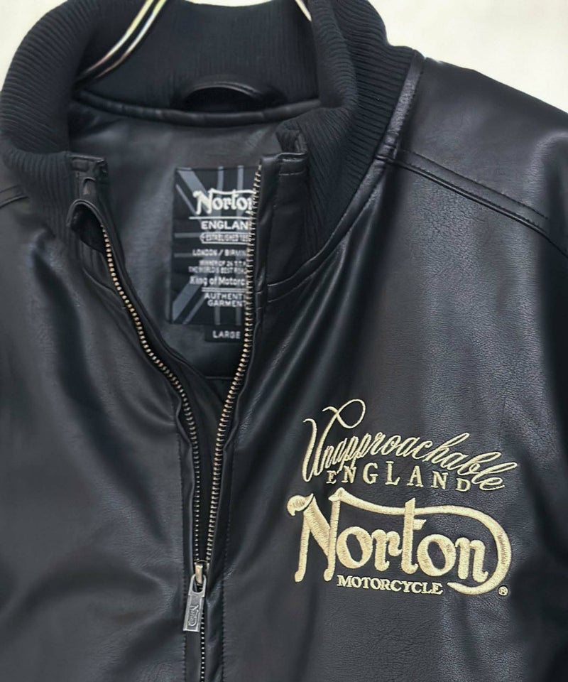 Norton MAXデザインPUジャケット メンズ商品画像-5