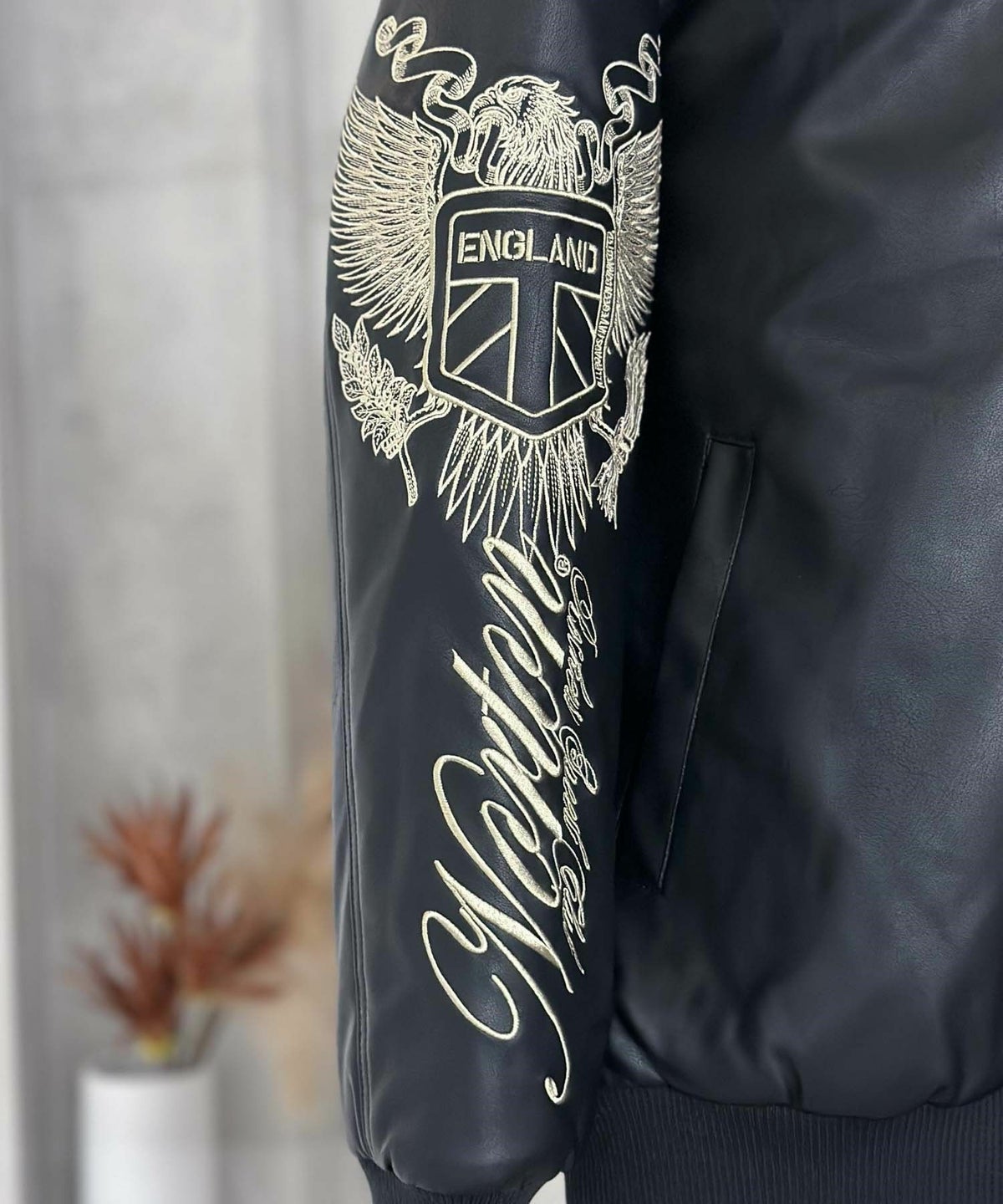 Norton MAXデザインPUジャケット メンズ