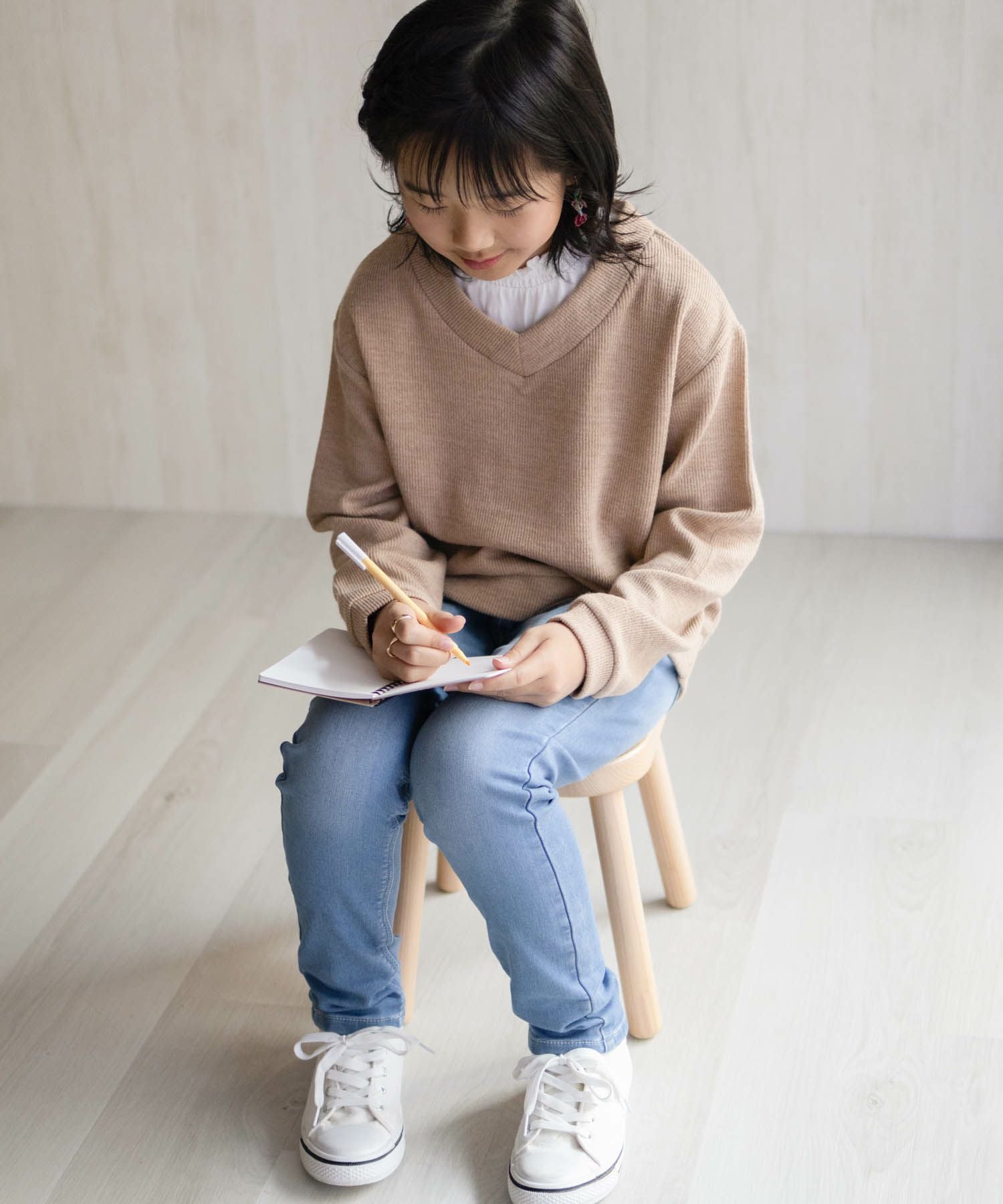 NAVY 温℃ 裏起毛 デニムスキニー キッズ