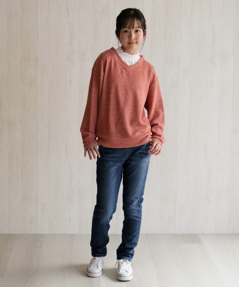 NAVY 温℃ 裏起毛 デニムスキニー キッズ商品画像-15