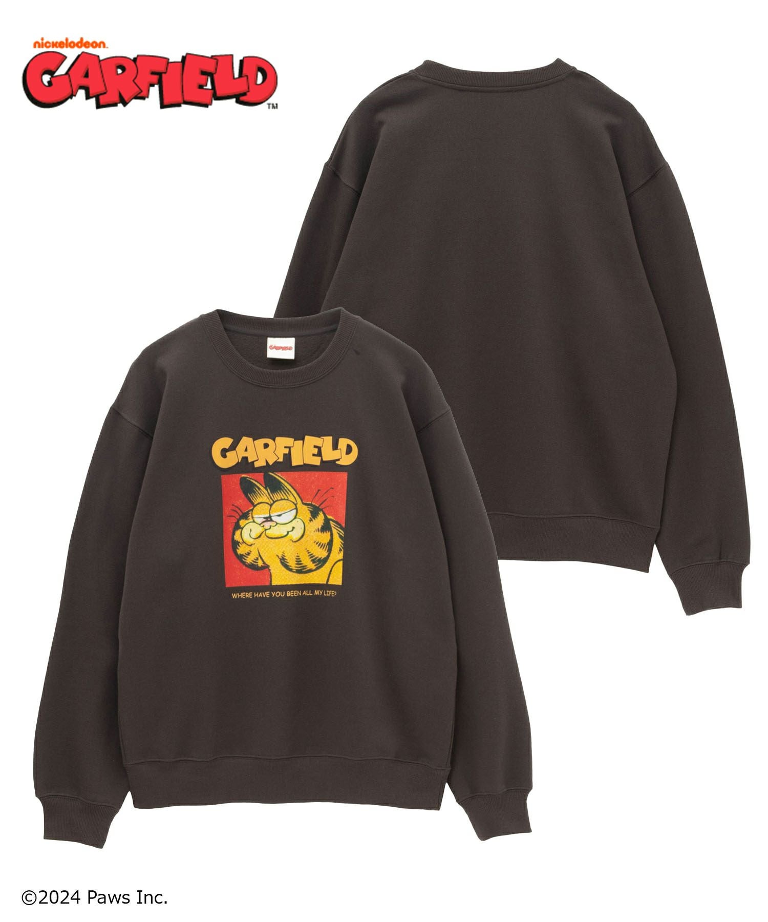 ガーフィールド スウェットクルーネック メンズ