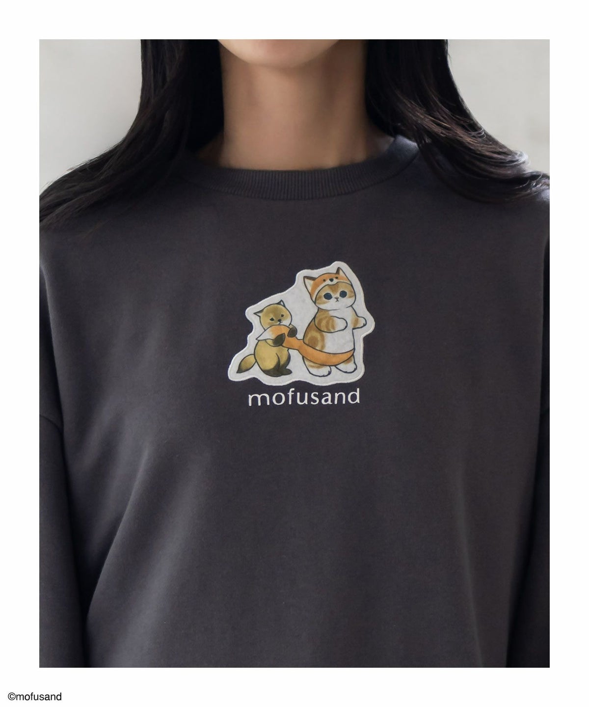 mofusand フォックスプリントトレーナー レディース