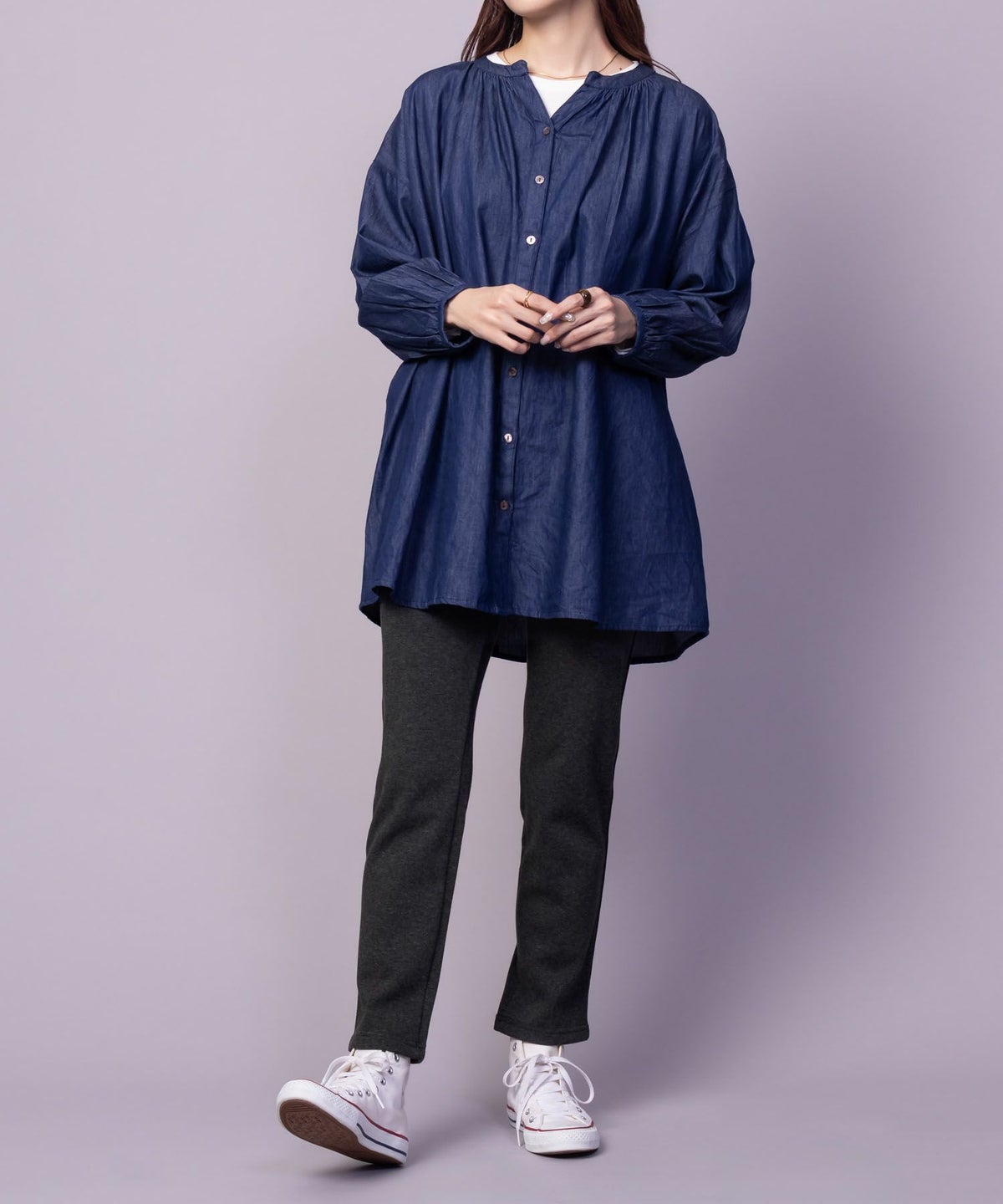 nAvy 温℃裏シャギースリムストレートパンツ レディース