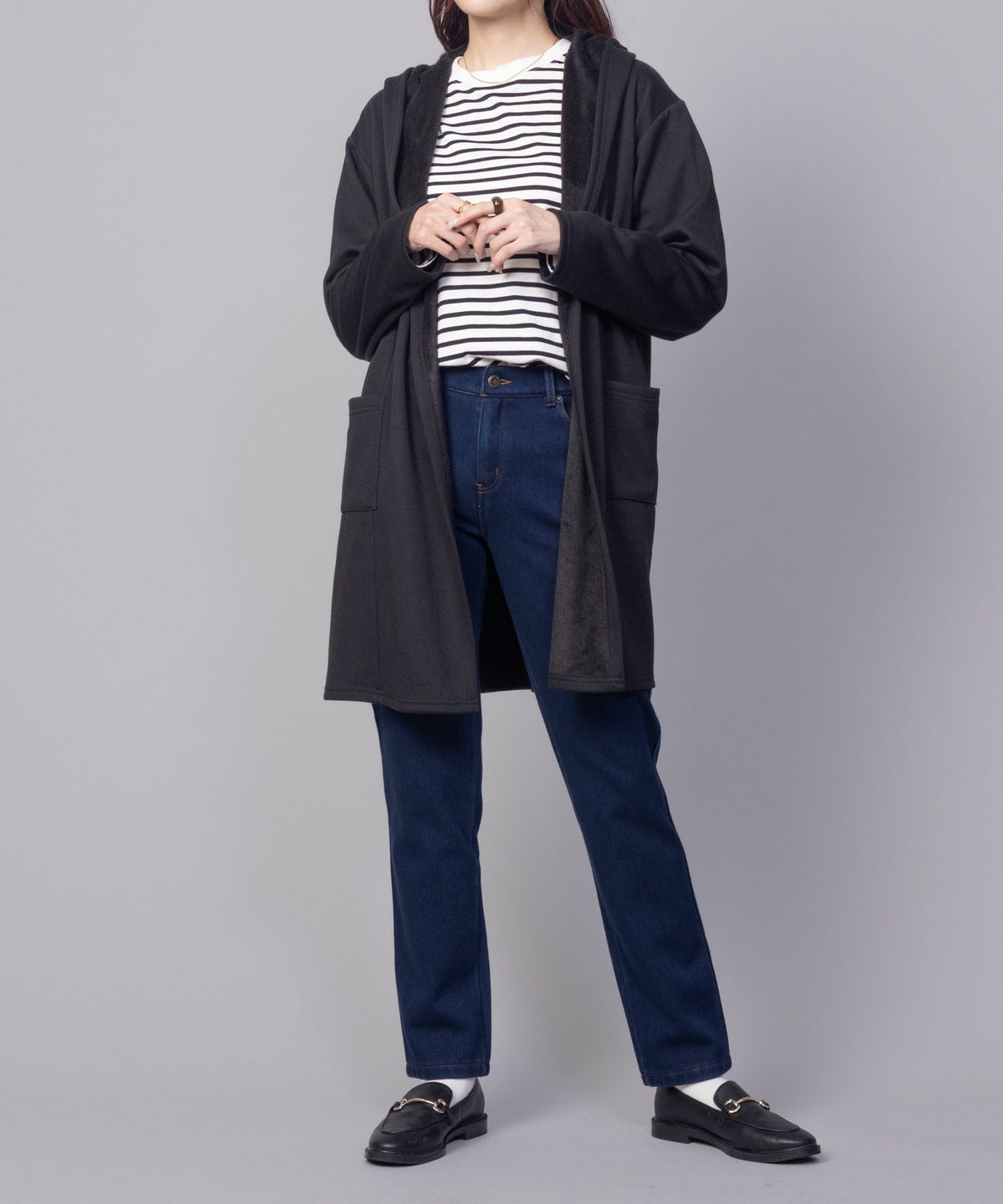 nAvy 温℃裏起毛スリムパンツ レディース