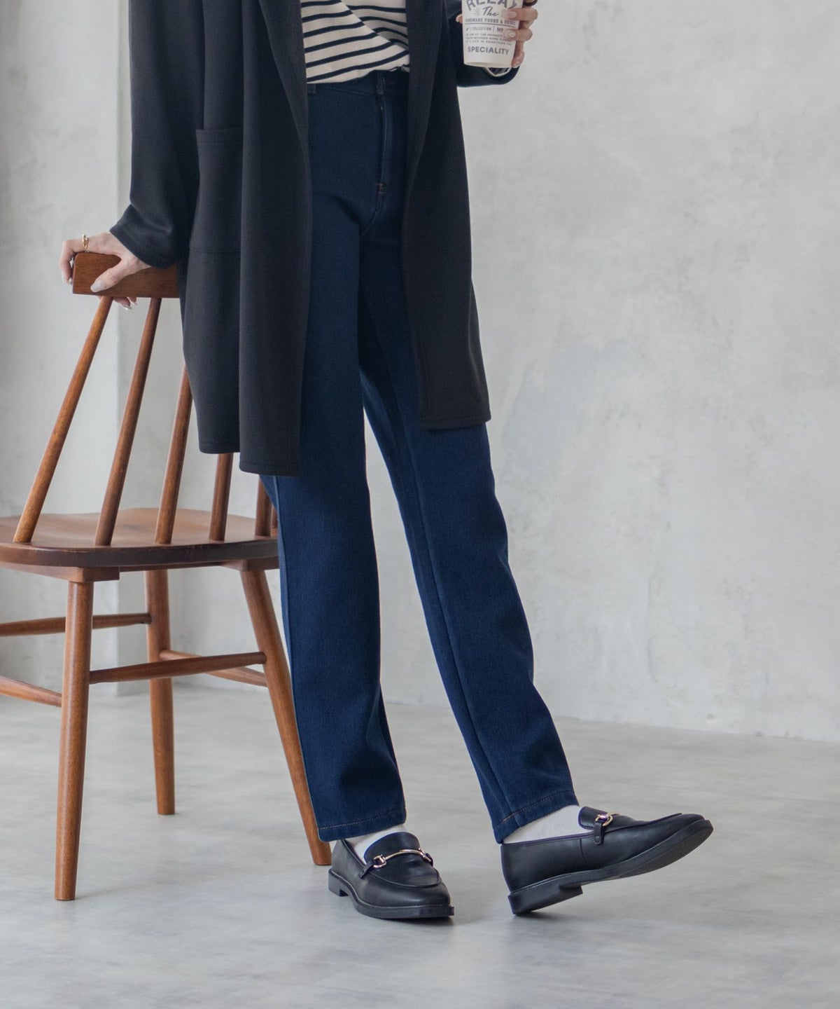 nAvy 温℃裏起毛スリムパンツ レディース