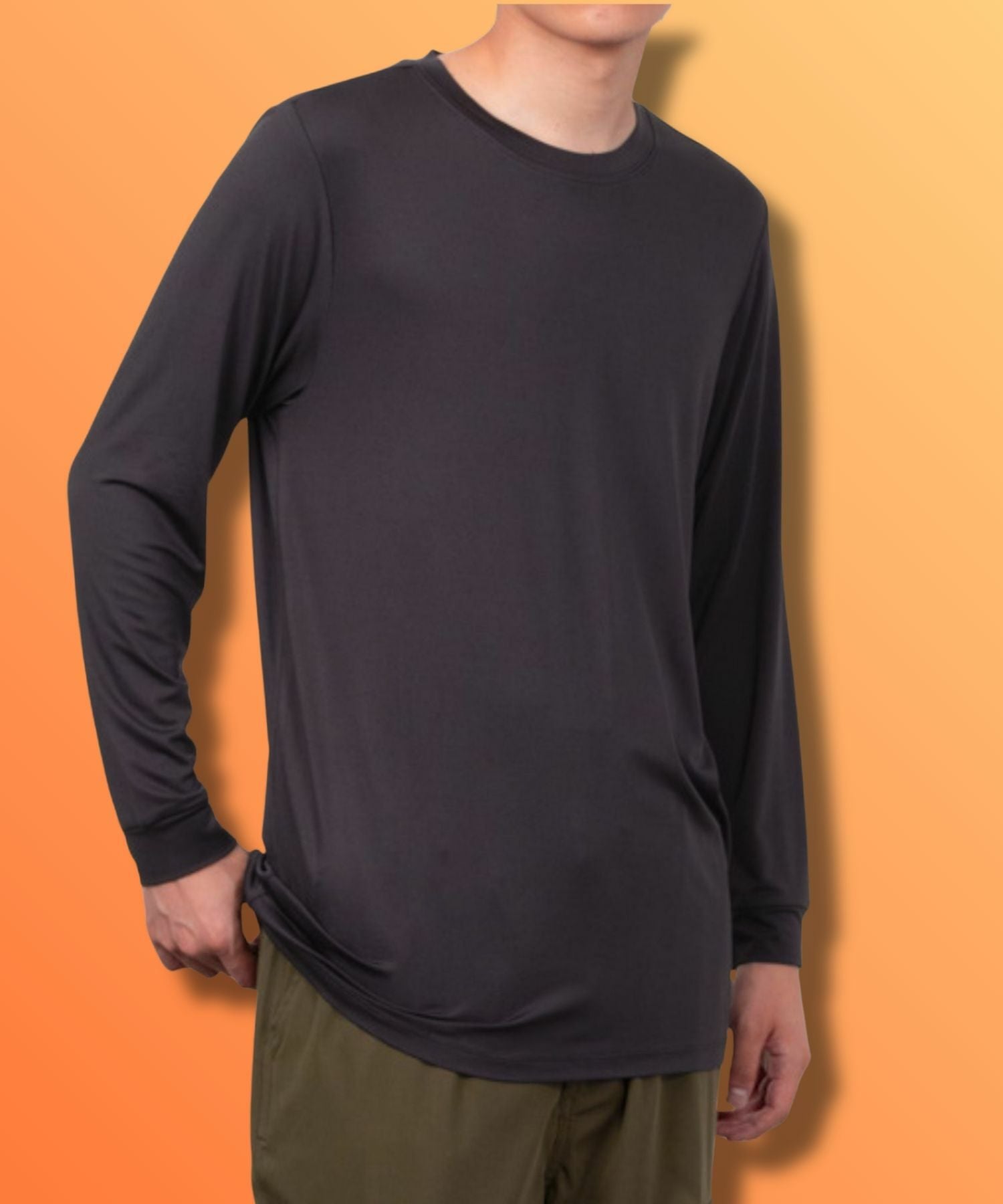 MAC HEAT クルーネックインナーTシャツ9分袖 メンズ