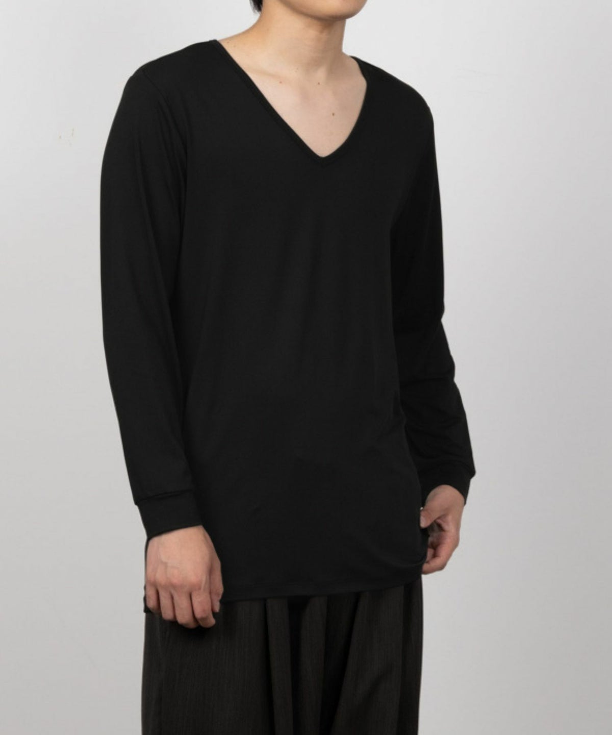 MAC HEAT VネックインナーTシャツ9分袖 メンズ ネコポス 対応商品